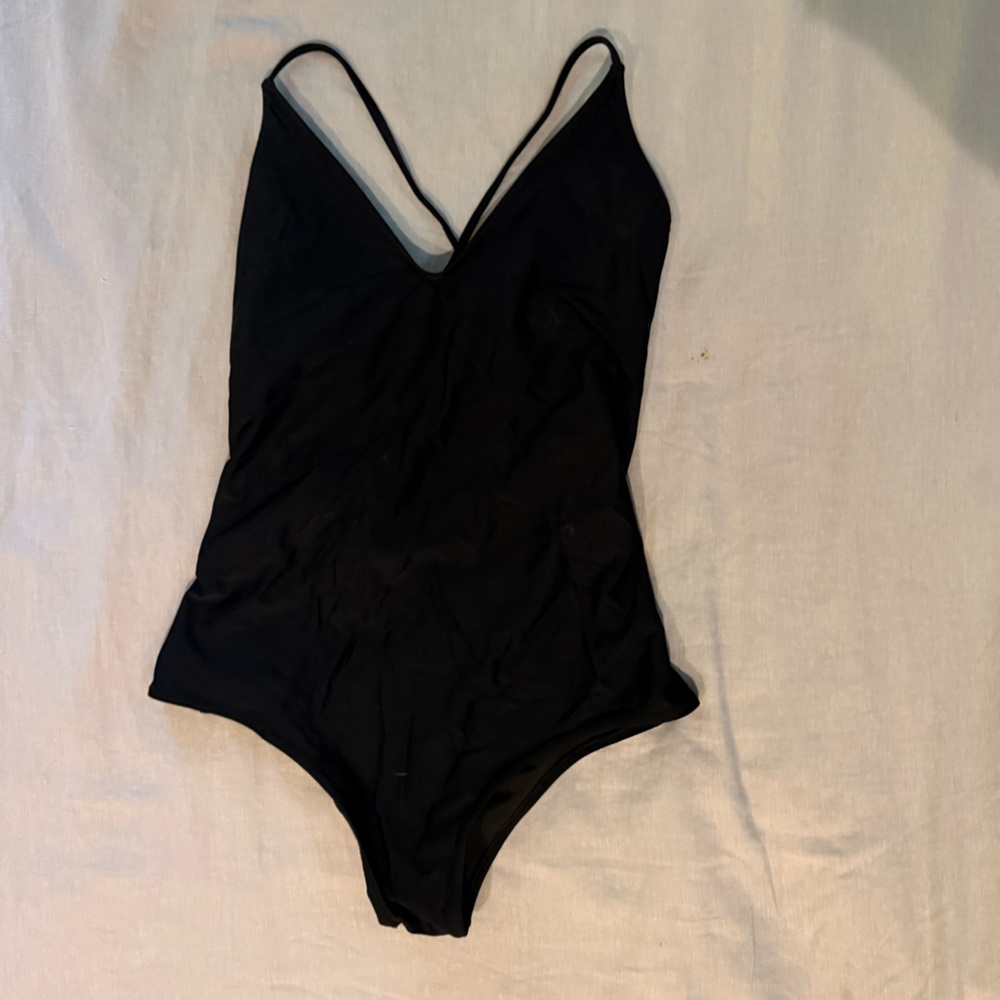 Black one piece swimsuit